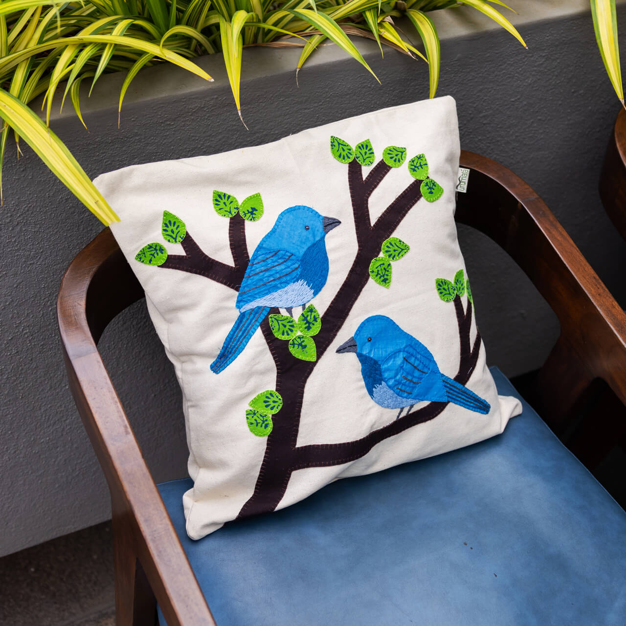 Cushion cover - Niligiri Blue Flycatcher